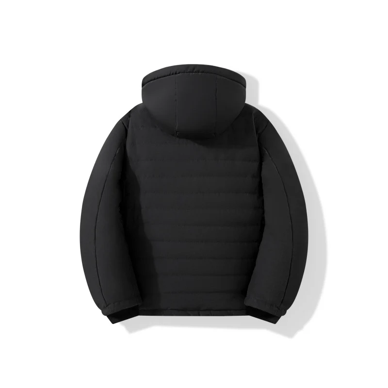 Herren Wattierte Kapuzenjacke mit Teddyfutter, winddichter Außenhülle & Reißverschlusstaschen Nord Taschen