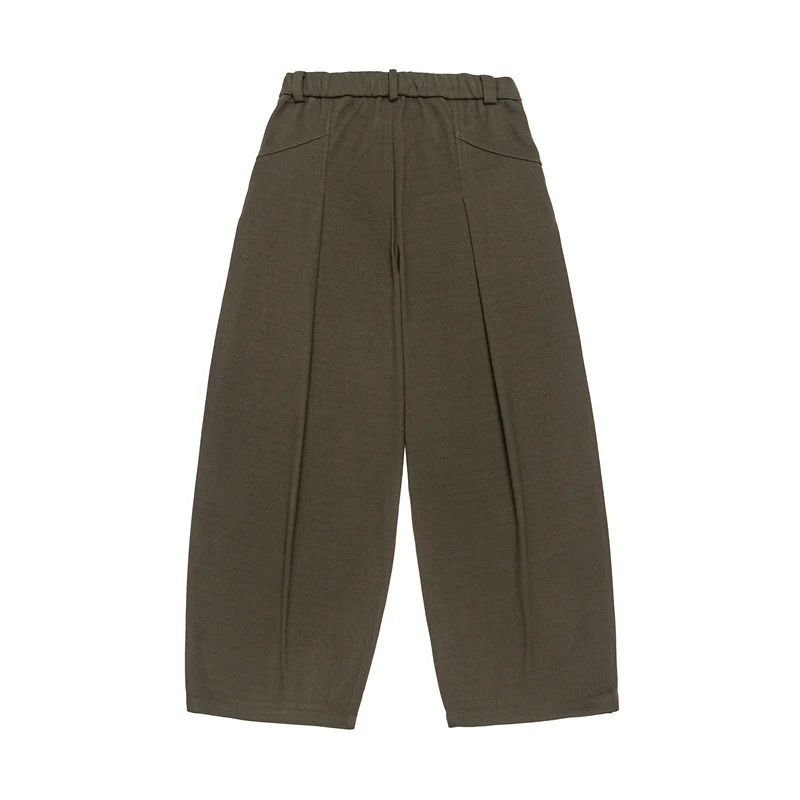 Damen Weite High‑Waist Plissee-Culotte-Hose mit Bundfalten und Gürtelschlaufen Nord Taschen
