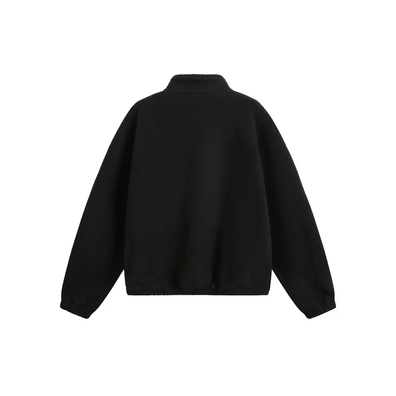 Unisex Oversize Fleece-Halbzip mit Stehkragen und Reißverschlusstaschen Nord Taschen