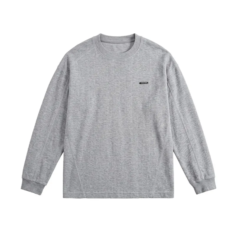 Unisex Gerippter Oversize-Pullover mit Raglanärmeln und Metalllogo Nord Taschen
