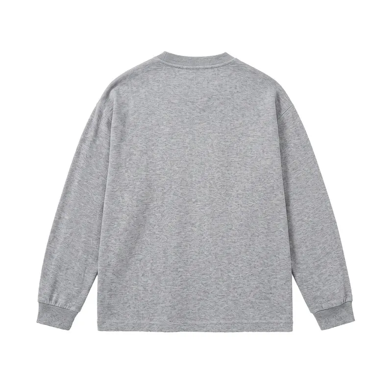 Unisex Gerippter Oversize-Pullover mit Raglanärmeln und Metalllogo Nord Taschen