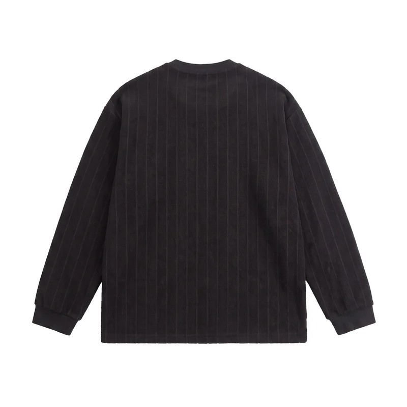 Unisex Gerippter Oversize-Pullover mit Raglanärmeln und Metalllogo Nord Taschen