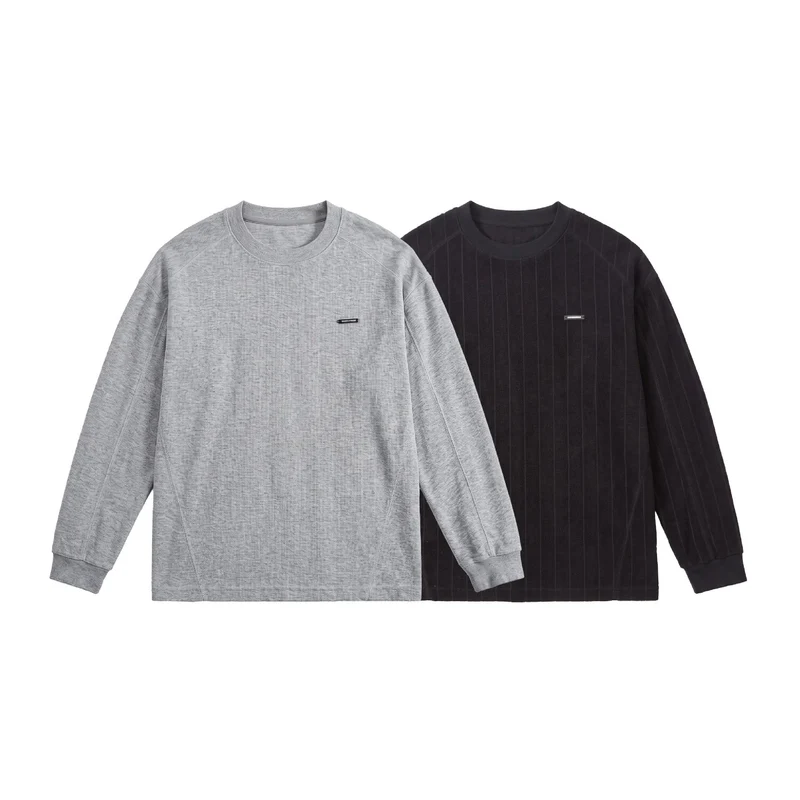 Unisex Gerippter Oversize-Pullover mit Raglanärmeln und Metalllogo Nord Taschen