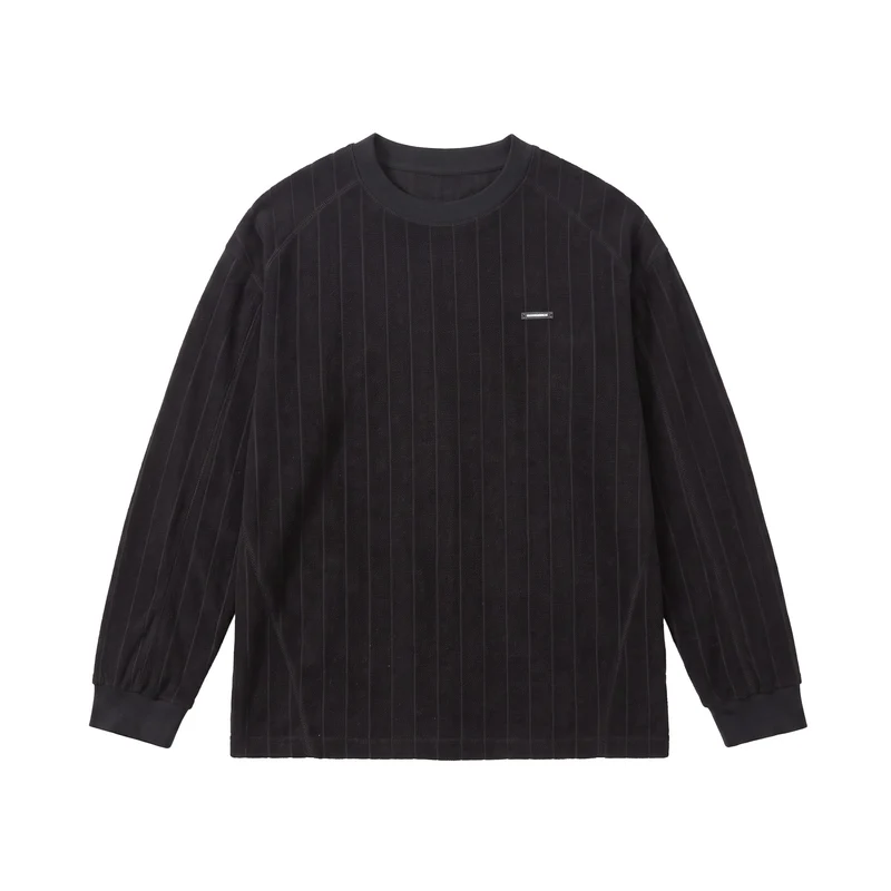 Unisex Gerippter Oversize-Pullover mit Raglanärmeln und Metalllogo Nord Taschen