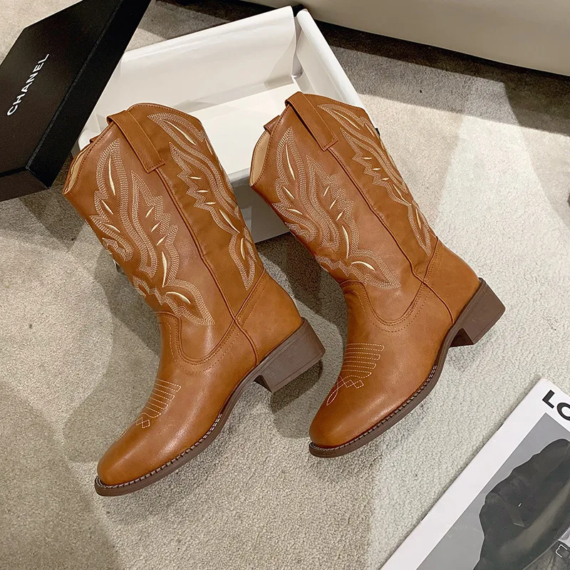Bestickte Cowboystiefel Aus Leder für Damen - Vittorelli