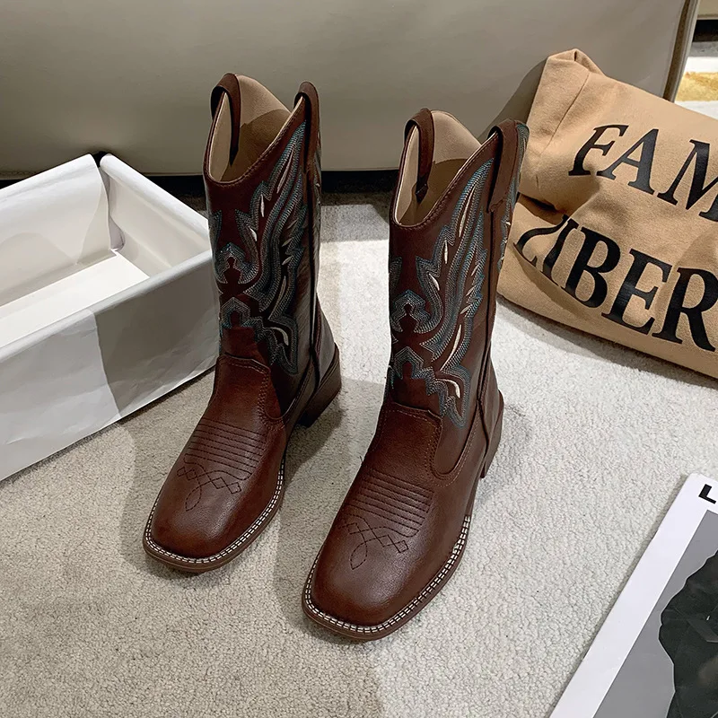 Bestickte Cowboystiefel Aus Leder für Damen - Vittorelli