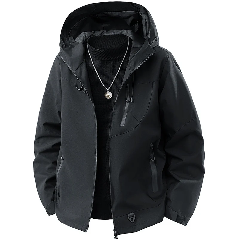 Herren Technische Softshell Outdoorjacke mit Kapuze wasser- und winddichter Membran versiegelte Reißverschlüsse Nord Taschen