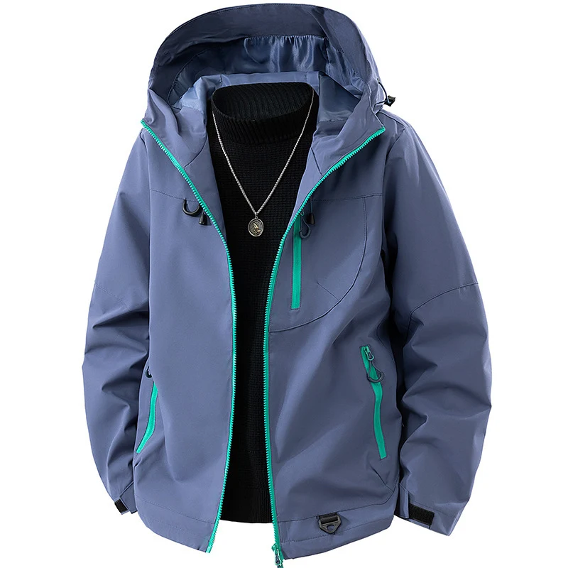 Herren Technische Softshell Outdoorjacke mit Kapuze wasser- und winddichter Membran versiegelte Reißverschlüsse Nord Taschen
