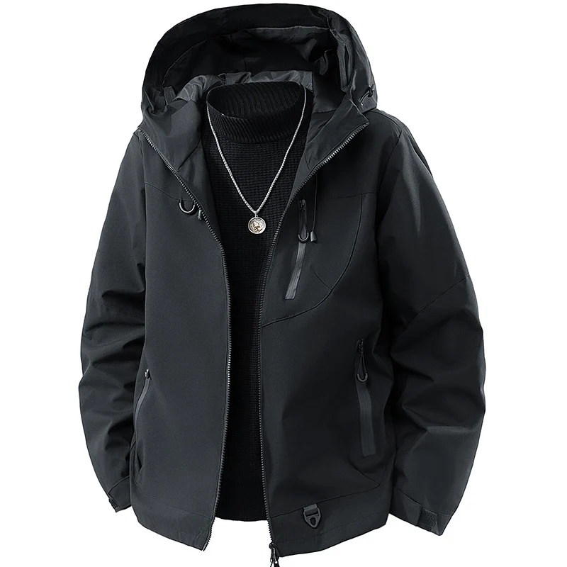 Herren Technische Softshell Outdoorjacke mit Kapuze wasser- und winddichter Membran versiegelte Reißverschlüsse Nord Taschen