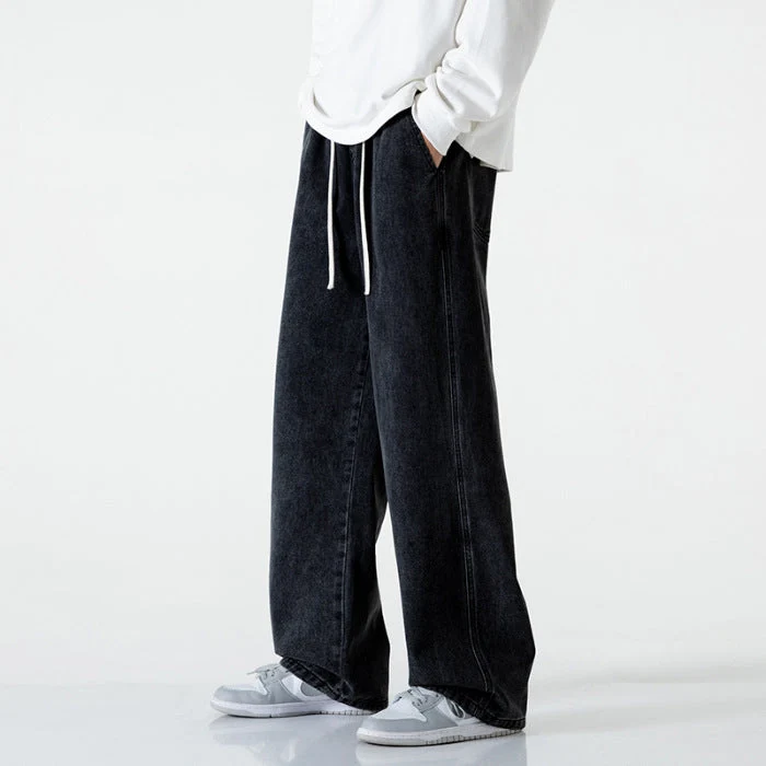 Herren weite Denim-Hose im modernen Vintage-Stil