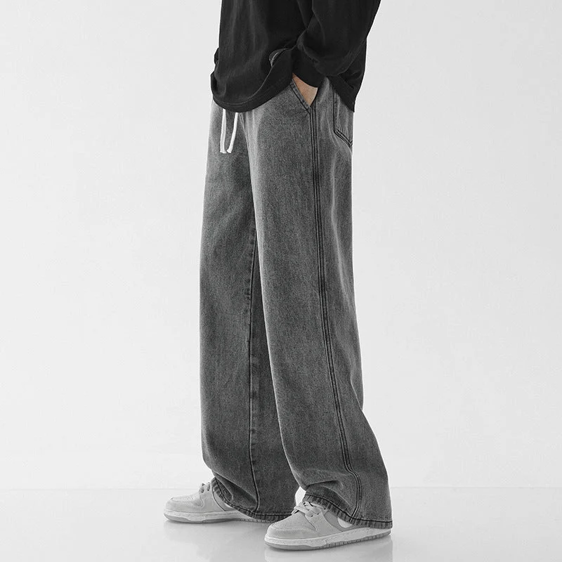 Herren weite Denim-Hose im modernen Vintage-Stil