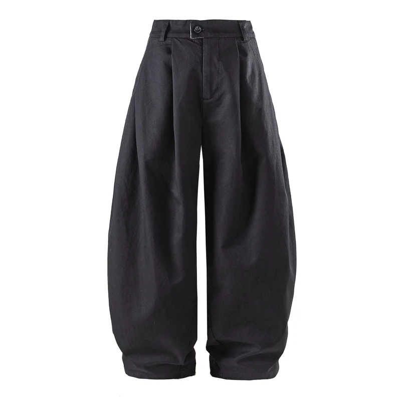 Damen weite High‑Waist‑Culotte mit Kellerfalte und verkürztem Bein Nord Taschen