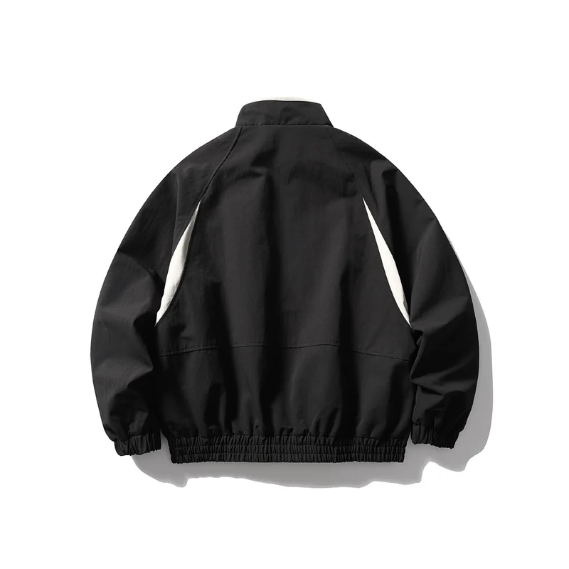 Herren Oversize Bomberjacke mit Stehkragen, Raglanärmeln und elastischem Saum Nord Taschen
