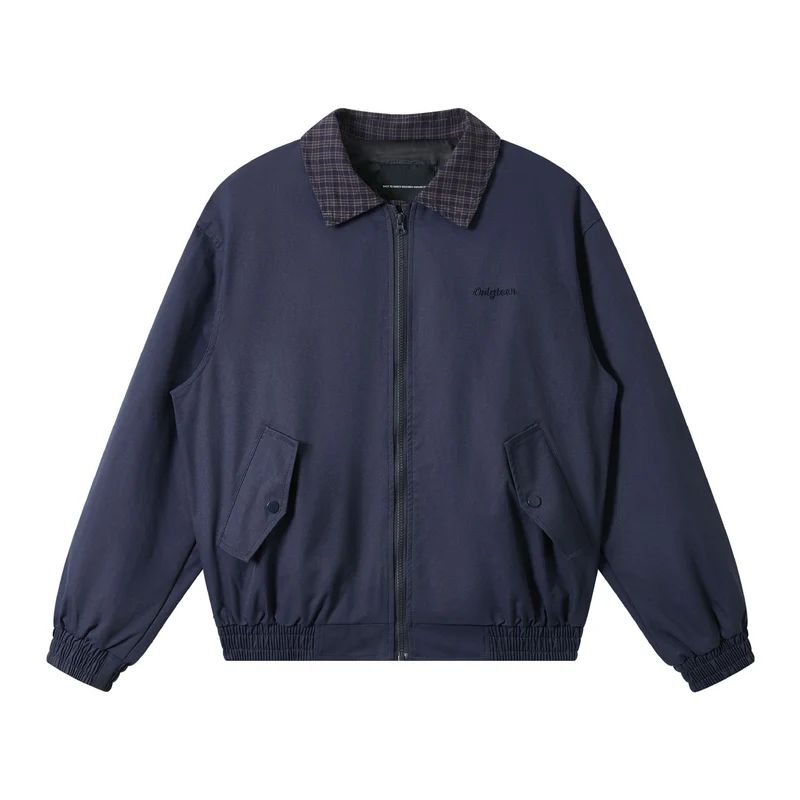 Herren Oversize‑Blousonjacke mit Karokragen und aufgesetzten Pattentaschen Nord Taschen