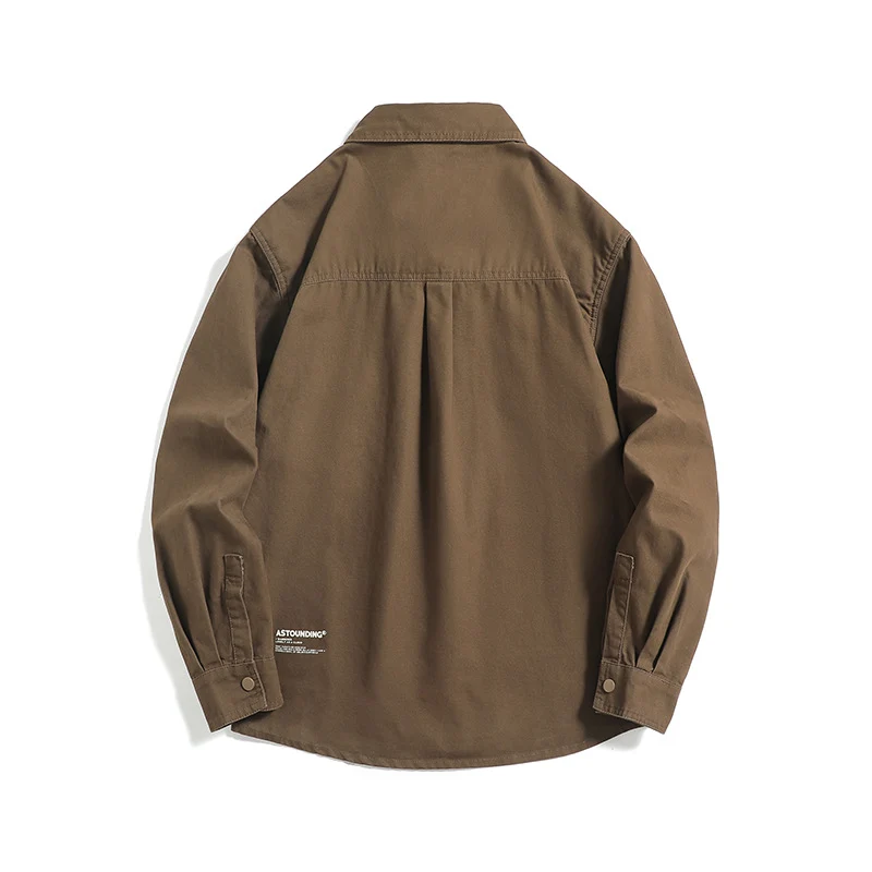 Herren Overshirt-Jacke im Workwear-Stil mit aufgesetzten Brusttaschen und Druckknopfverschluss Nord Taschen