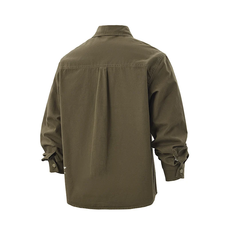 Herren Overshirt-Jacke im Workwear-Stil mit aufgesetzten Brusttaschen und Druckknopfverschluss Nord Taschen