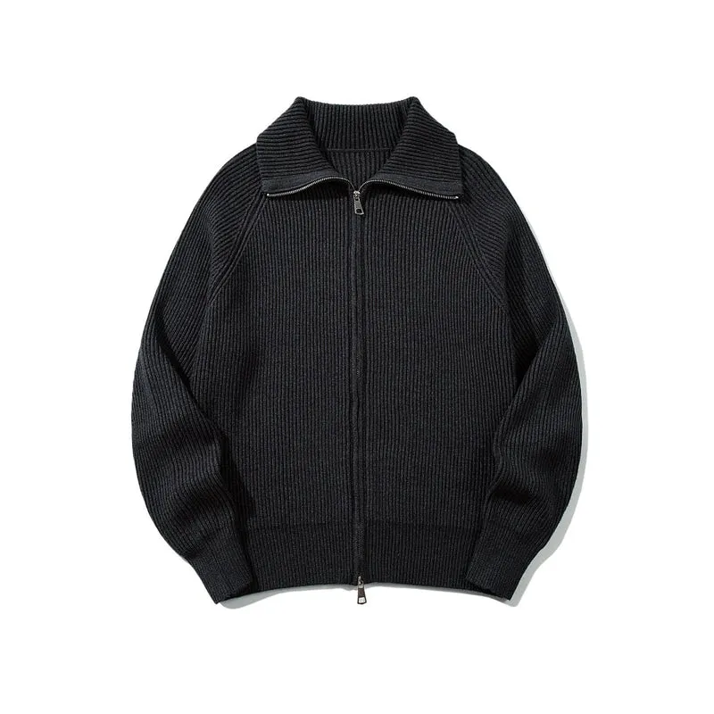 Damen Gerippte Strick‑Zipjacke mit hohem Stehkragen, Raglanärmeln und Boxy‑Schnitt Nord Taschen