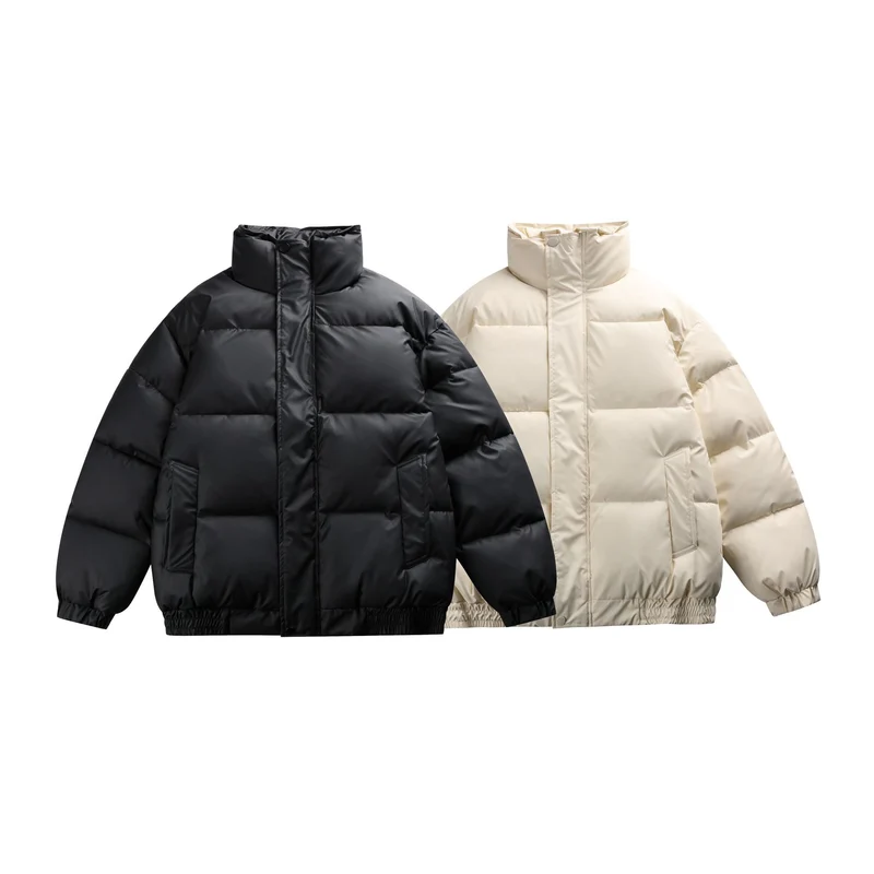 Damen Gefütterte Oversize-Steppjacke mit hohem Stehkragen Nord Taschen