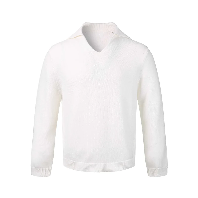 Damen Feinstrickpullover mit V‑Schlitzkragen und geripptem Saum Nord Taschen