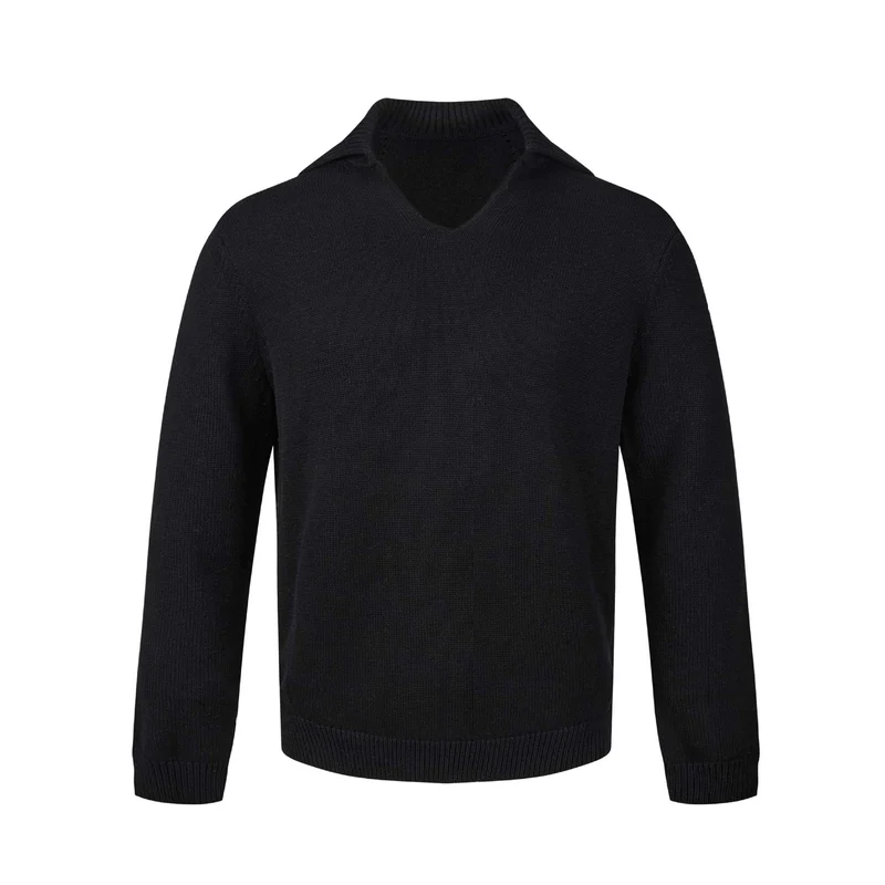 Damen Feinstrickpullover mit V‑Schlitzkragen und geripptem Saum Nord Taschen