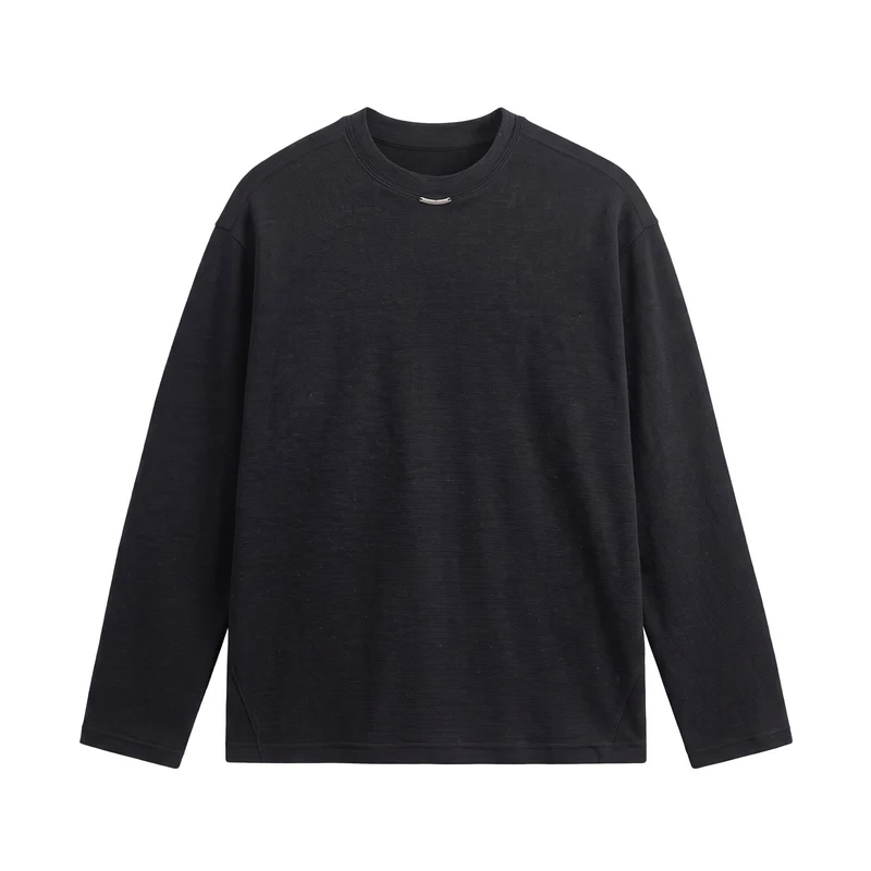 Damen Feinstrick‑Sweatshirt mit Strukturstrick, Rundhalsausschnitt und weiter Passform Nord Taschen
