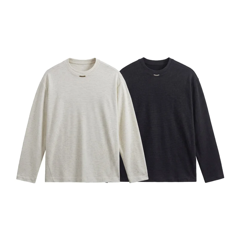 Damen Feinstrick‑Sweatshirt mit Strukturstrick, Rundhalsausschnitt und weiter Passform Nord Taschen
