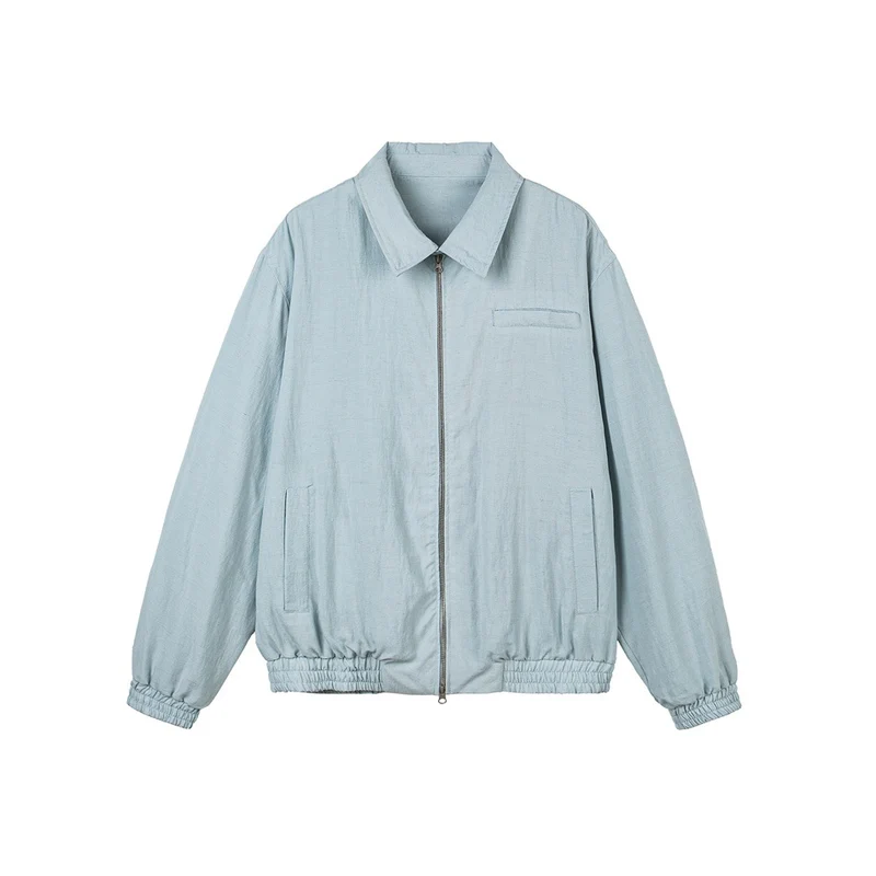 Unisex Oversize-Denim-Blouson mit fransigen Kanten und Druckknopfleiste Nord Taschen