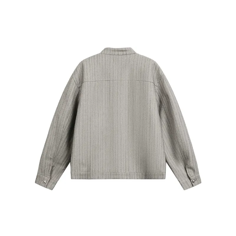 Unisex Oversize-Blouson im Workwear‑Stil mit Stehkragen und Knopfleiste Nord Taschen
