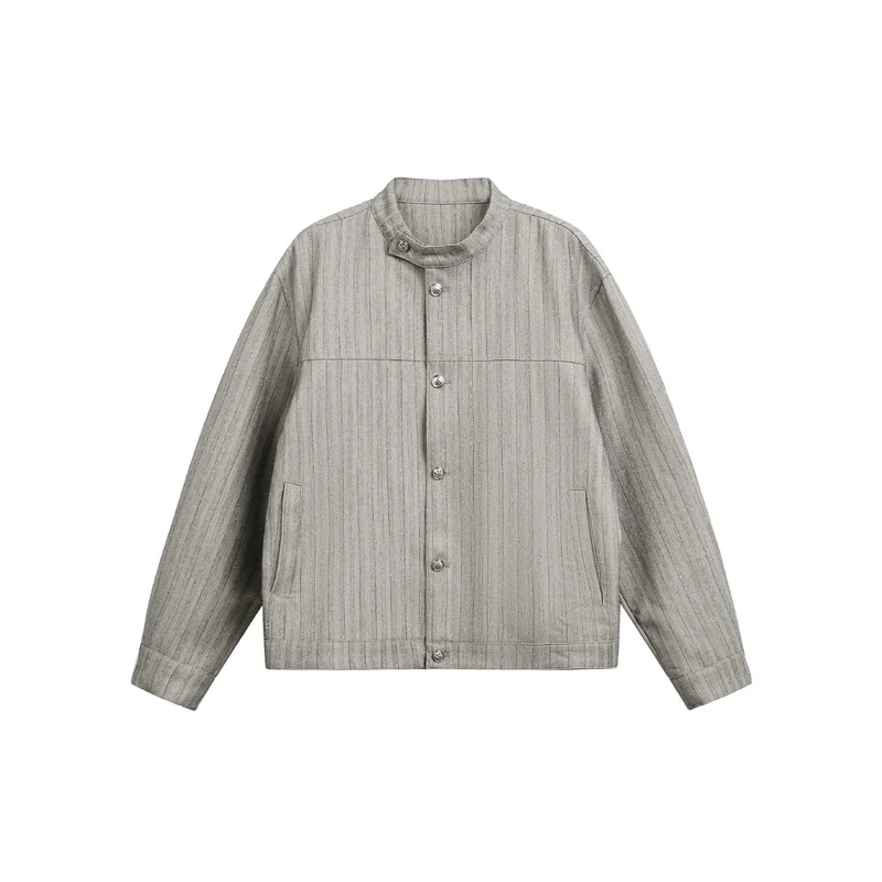Unisex Oversize-Blouson im Workwear‑Stil mit Stehkragen und Knopfleiste Nord Taschen