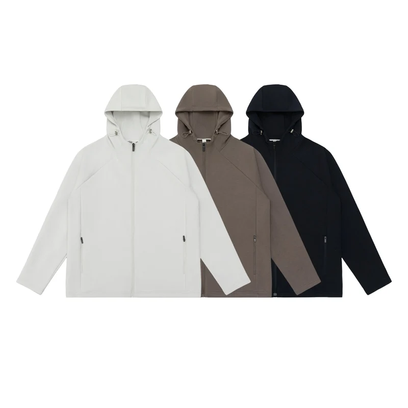 Unisex Minimalistische Kapuzen‑Zipjacke aus Softshell‑Fleece mit Raglanärmeln und wasserabweisenden Reißverschlusstaschen Nord Taschen