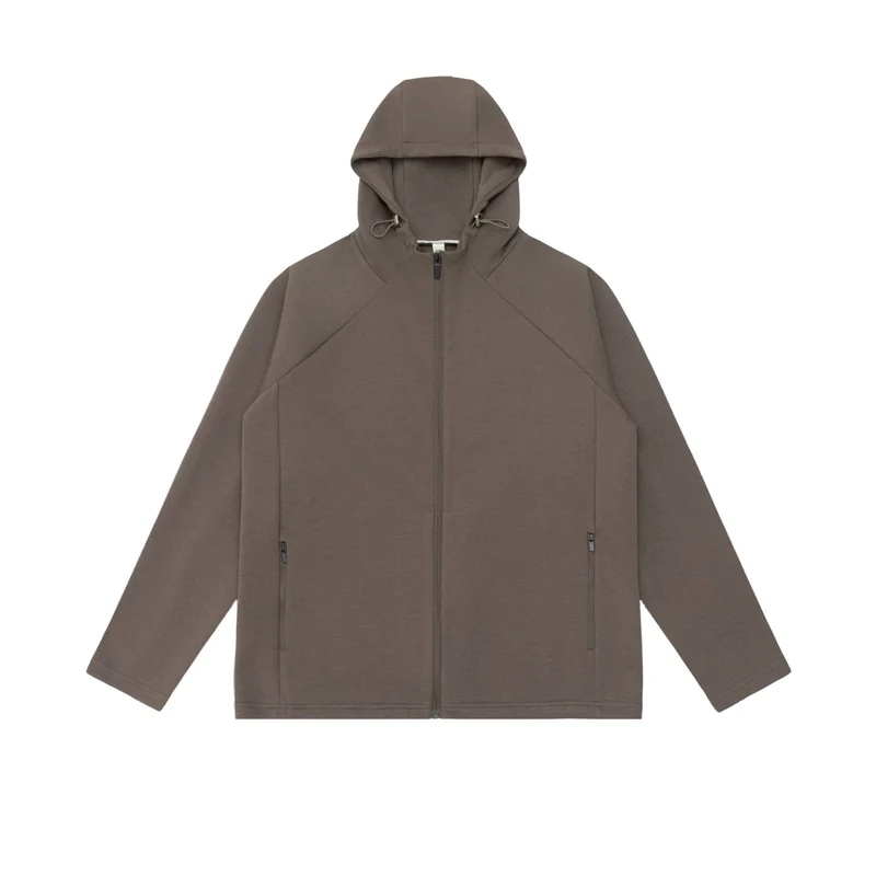 Unisex Minimalistische Kapuzen‑Zipjacke aus Softshell‑Fleece mit Raglanärmeln und wasserabweisenden Reißverschlusstaschen Nord Taschen