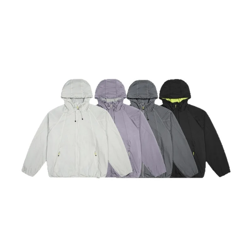 Unisex Leichter Windbreaker mit verstellbarer Kapuze, packbarer Nylonjacke Nord Taschen