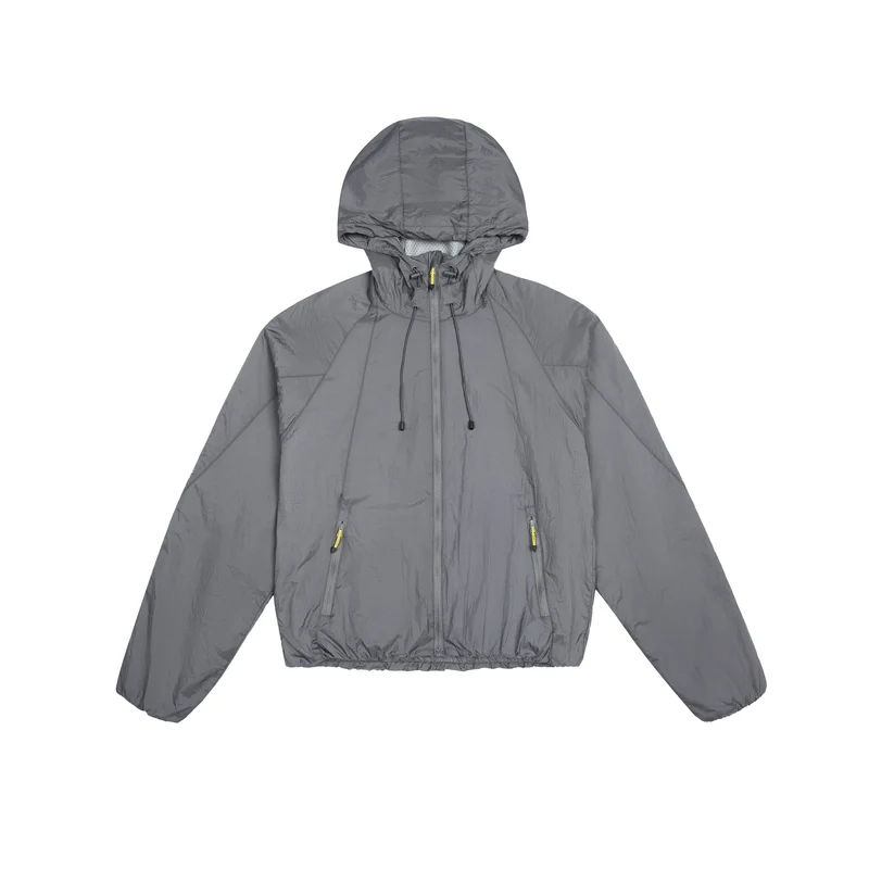 Unisex Leichter Windbreaker mit verstellbarer Kapuze, packbarer Nylonjacke Nord Taschen
