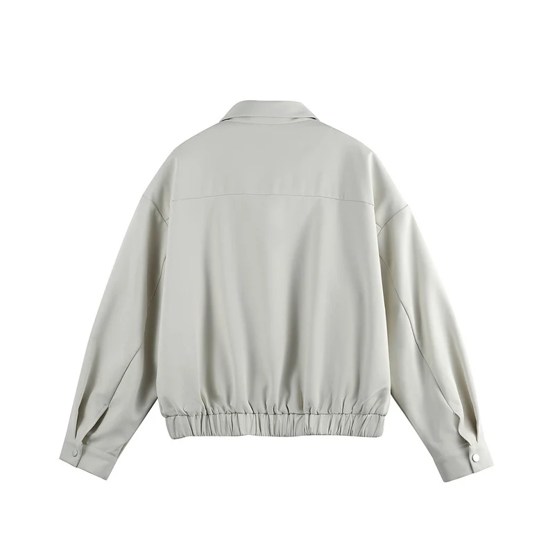 Unisex Leichter Blouson mit Umlegekragen, verdecktem Reißverschluss und elastischem Saum Nord Taschen