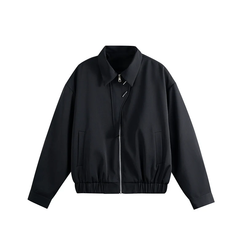 Unisex Leichter Blouson mit Umlegekragen, verdecktem Reißverschluss und elastischem Saum Nord Taschen