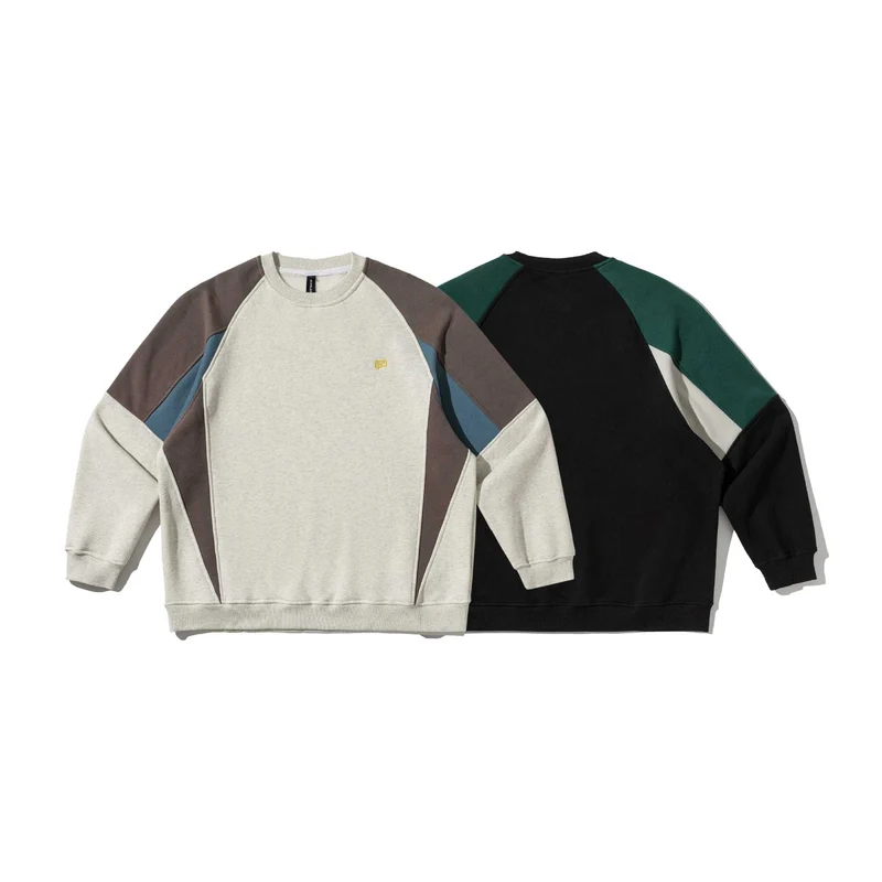 Unisex Colorblock-Sweatshirt mit Raglanärmeln und strukturierter Ziernaht Nord Taschen