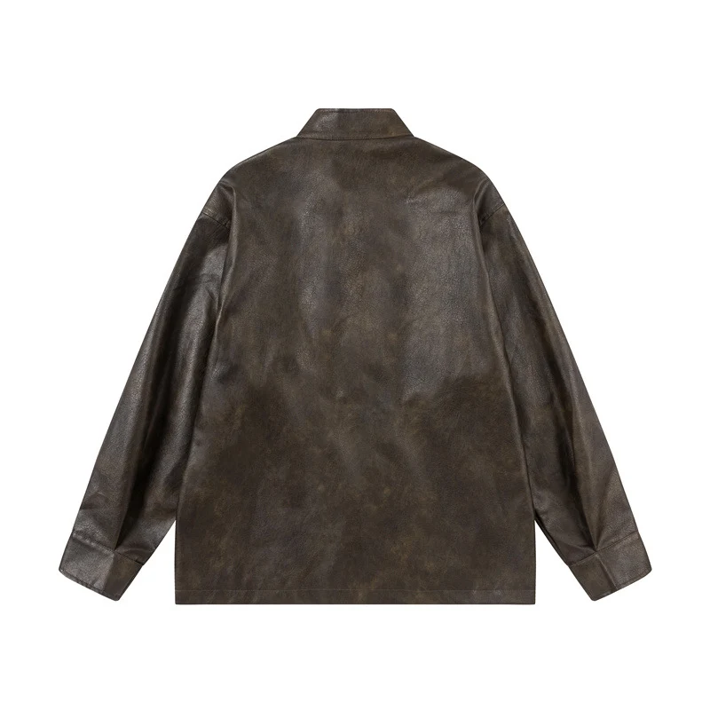 Unisex Asiatisch inspiriertes Oversize-Jackett mit Mandarinkragen und Knotenverschlüssen Nord Taschen