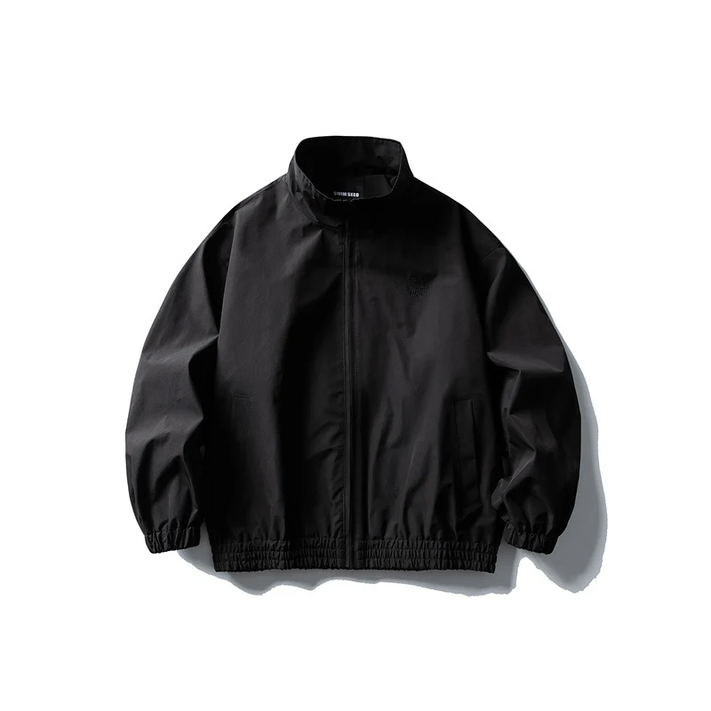 Herren Windbreaker-Jacke im Boxy‑Schnitt mit Stehkragen und elastischem Saum Nord Taschen