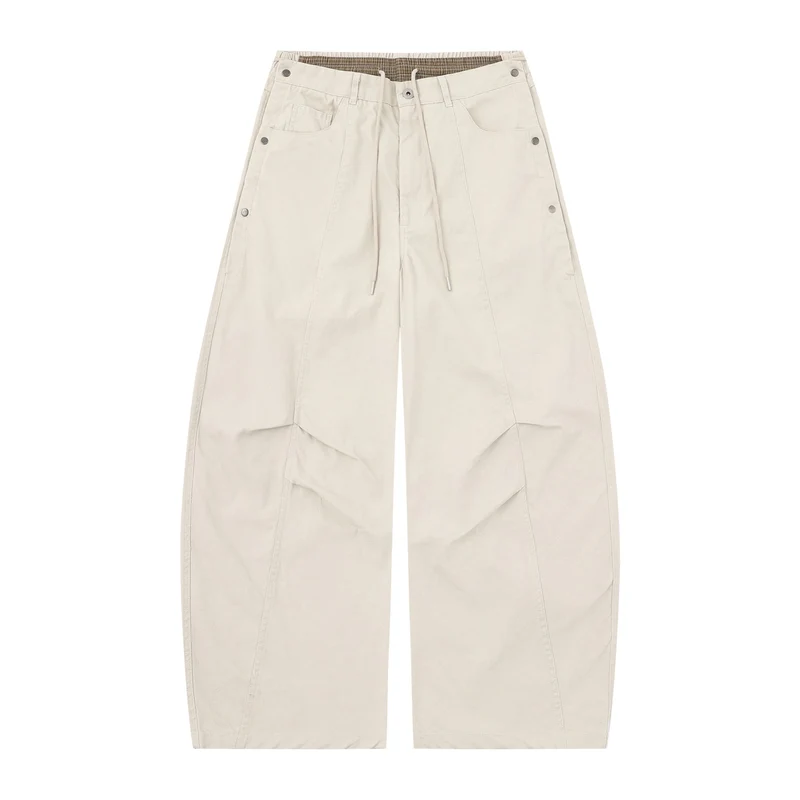 Damen Weite Culotte-Hose mit elastischem Tunnelzugbund und Cargo-Details Nord Taschen