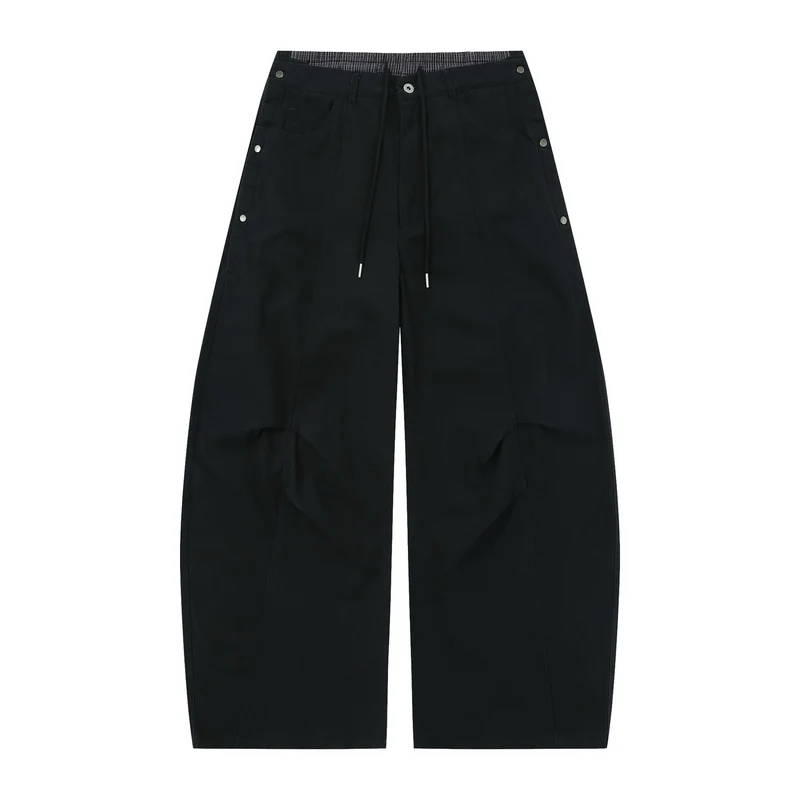 Damen Weite Culotte-Hose mit elastischem Tunnelzugbund und Cargo-Details Nord Taschen