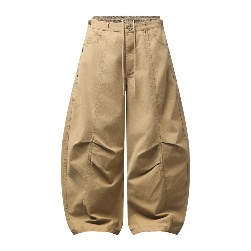 Damen Weite Culotte-Hose mit elastischem Tunnelzugbund und Cargo-Details Nord Taschen