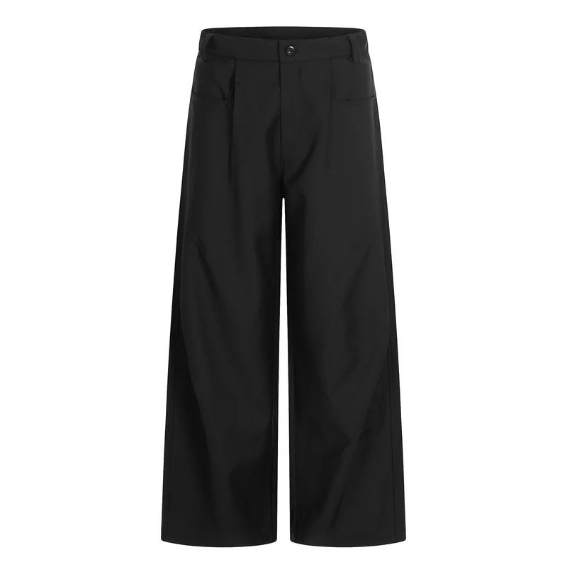 Damen Weite Culotte-Hose mit Bundfalten, hoher Taille und aufgesetzten Taschen Nord Taschen