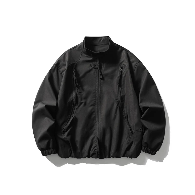 Herren Leichte Utility-Bomberjacke mit Stehkragen Nord Taschen