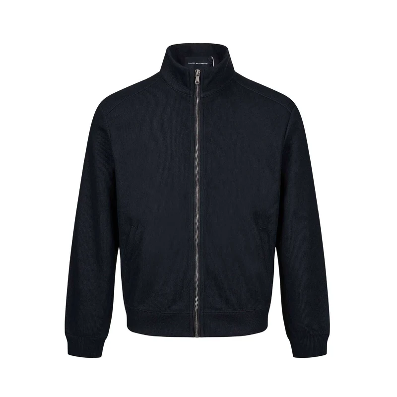 Herren Leichte Sweatjacke aus Baumwoll‑Mix mit Stehkragen, durchgehendem Reißverschluss und Eingrifftaschen Nord Taschen