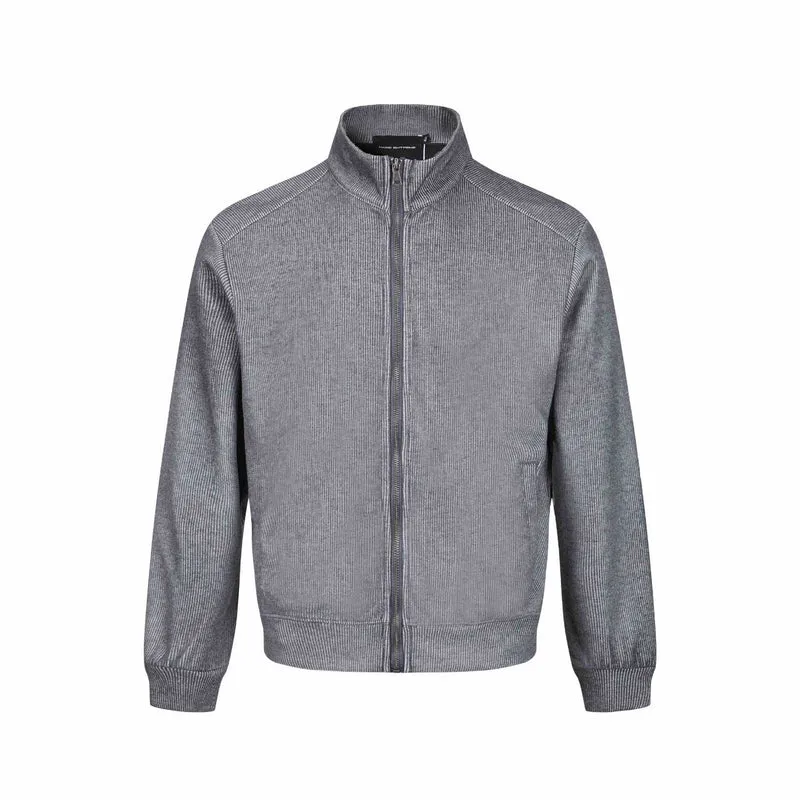 Herren Leichte Sweatjacke aus Baumwoll‑Mix mit Stehkragen, durchgehendem Reißverschluss und Eingrifftaschen Nord Taschen