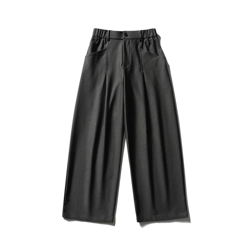 Damen Elegante Hochtaillierte Palazzo-Culotte mit teil‑elastischem Bund und Geschnittenen Bundfalten Nord Taschen