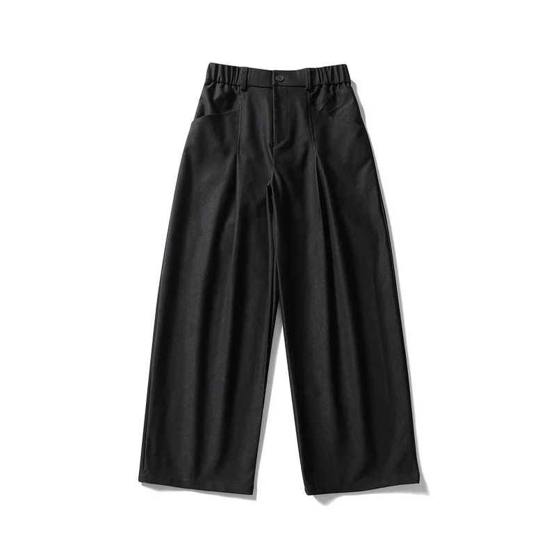 Damen Elegante Hochtaillierte Palazzo-Culotte mit teil‑elastischem Bund und Geschnittenen Bundfalten Nord Taschen