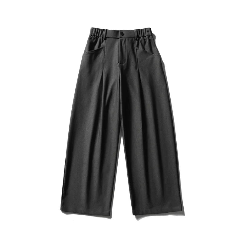 Damen Elegante Hochtaillierte Palazzo-Culotte mit teil‑elastischem Bund und Geschnittenen Bundfalten Nord Taschen