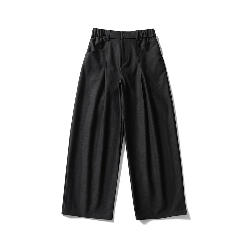 Damen Elegante Hochtaillierte Palazzo-Culotte mit teil‑elastischem Bund und Geschnittenen Bundfalten Nord Taschen