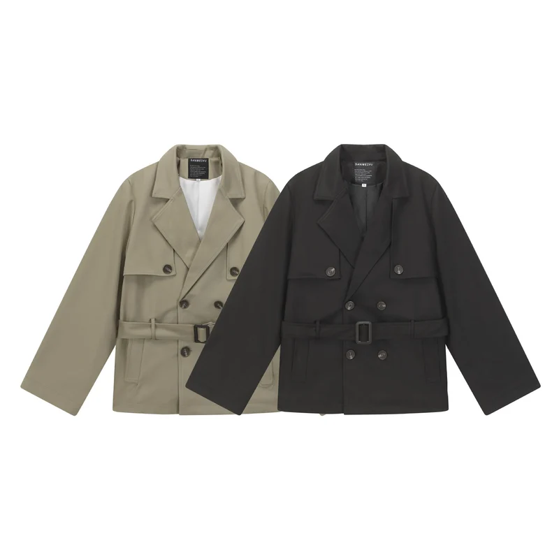 Damen Doppelreihiger Trenchcoat Nord Taschen